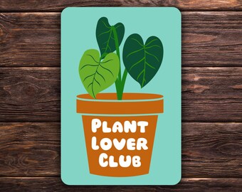 Plant Lover Club Sticker | Aesthetic Plant Sticker | Botanical Club Decal | Plant Mom | Plant Stickers