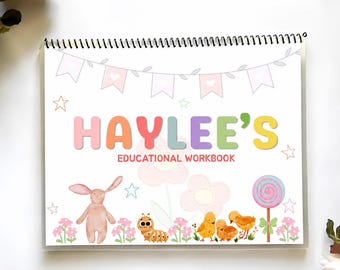 Personalized Educational Tracing Workbook (Marker Included) | Education and Motor Skills | Waterproof |Tracing Activities