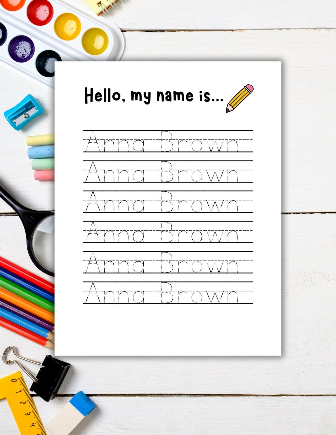 Custom Name Tracing Worksheet | Personalized Learning Activity ...