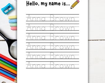 Custom Name Tracing Worksheet | Personalized Learning Activity (Printable Digital Download)