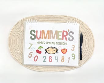 Custom Numbers 1-10 Tracing Workbook (Marker Included) | Motor Skills | Waterproof |Tracing Activities