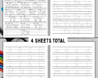 Alphabet Tracing Sheets | Educational Printable (Printable Digital Download)