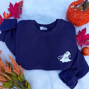 Halloween Nurse Ghost Embroidered Sweatshirt