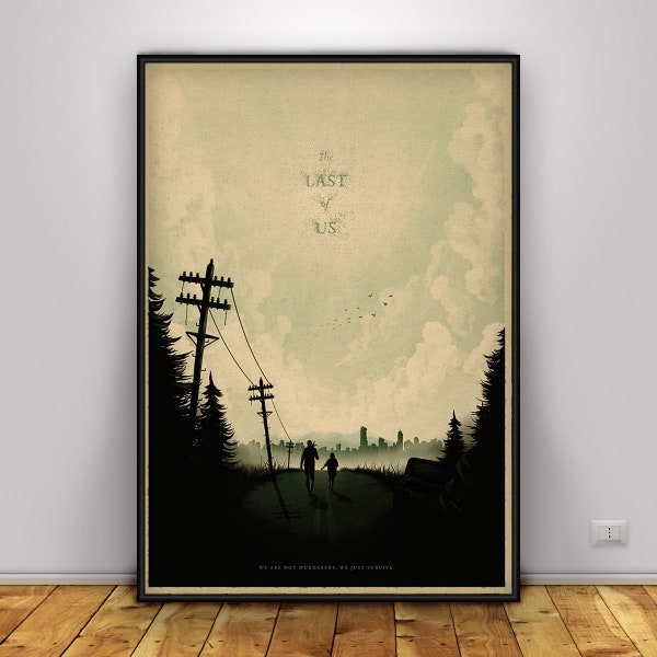 The Last of Us Poster, Wall Art, Wall Prints, Home Decor, Kraft Paper Print, Gift Poster, Game Poster