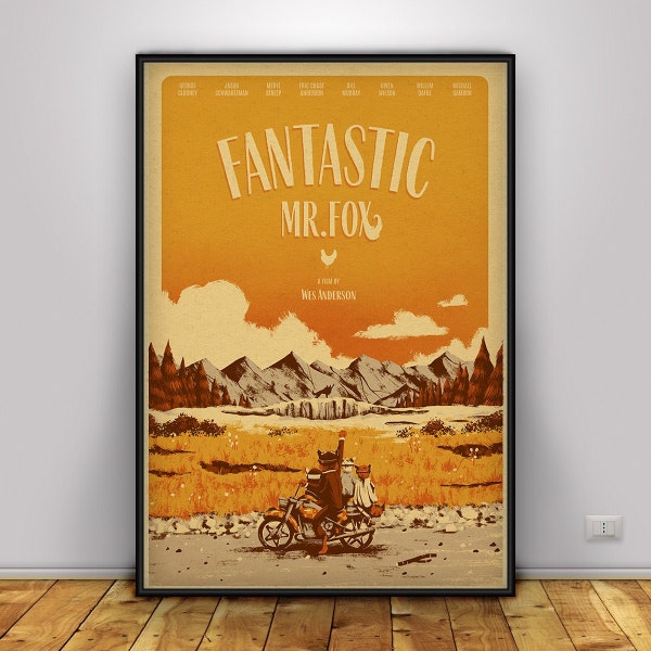 Fantastisches Mr. Fox Poster, Wandkunst, Wanddrucke, Wohnkultur, Kraftpapier Druck, Geschenk Poster, Filmposter