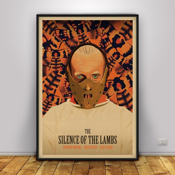 The Silence of the Lambs Poster, Wall Art, Wall Prints, Home Decor, Kraft Paper Print, Gift Poster, Movie Poster