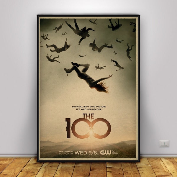 The 100 Poster, Wandkunst, Wanddrucke, Wohnkultur, Kraftpapier Druck, Geschenk Poster, TV Serie Poster