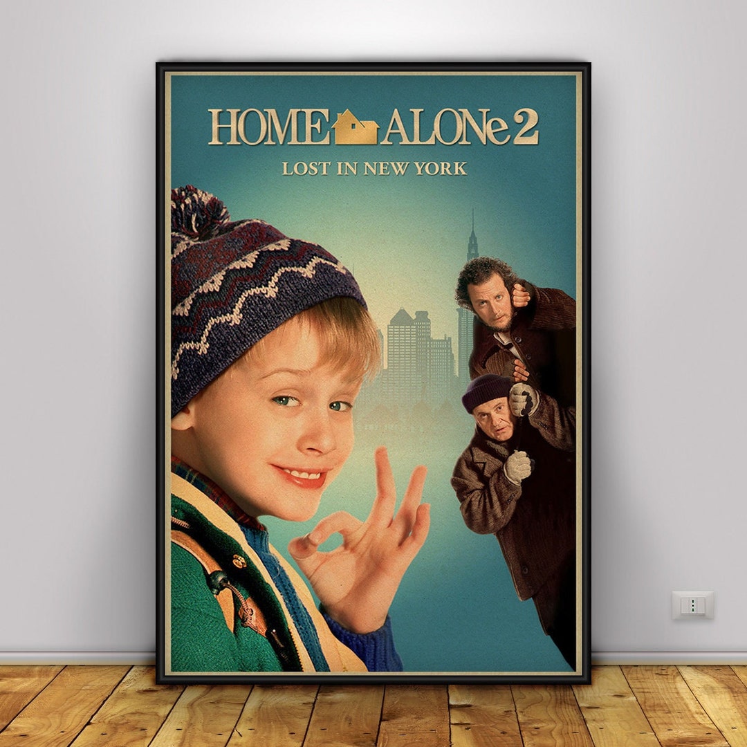 Home Alone Poster, Wall Art, Wall Prints, Home Decor, Kraft Paper Print