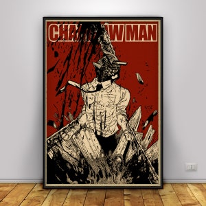 Hot Anime Retro Chainsaw Man Posters