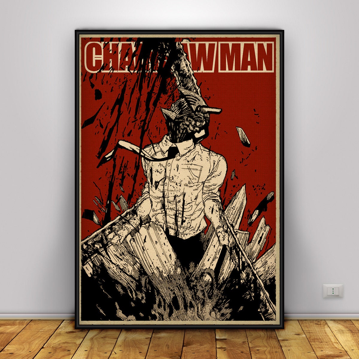 Himeno Chainsaw Man' Poster, picture, metal print, paint by Elena