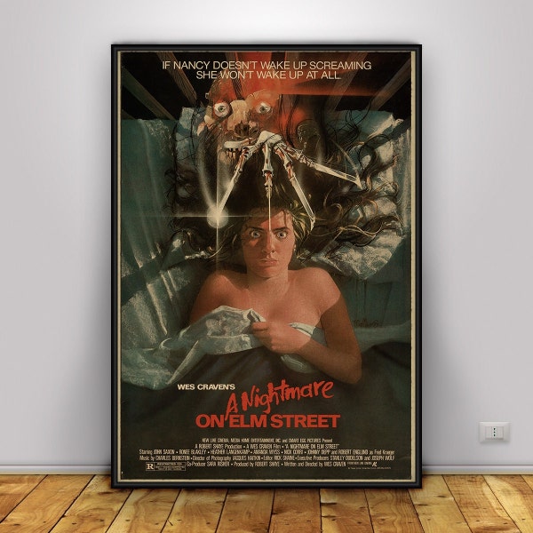 Affiche A Nightmare on Elm Street, art mural, impressions murales, décoration d'intérieur, impression sur papier kraft, affiche cadeau, affiche de film