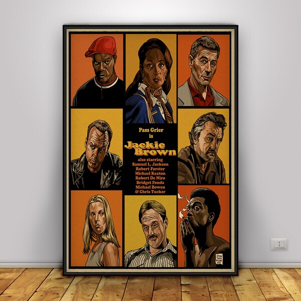 Jackie Brown Poster, Wall Art, Wall Prints, Home Decor, Kraft Paper Print, Gift Poster, Movie Poster