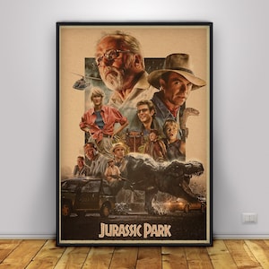 Jurassic Park Poster, Wall Art, Wall Prints, Home Decor, Kraft Paper Print, Gift Poster, Movie Poster