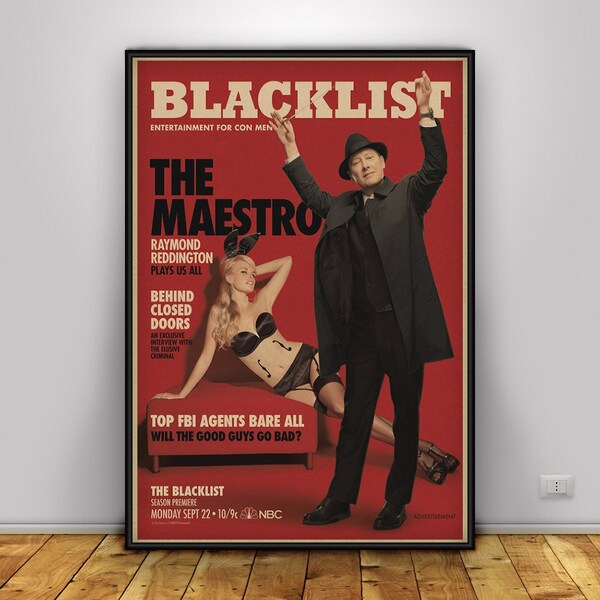 The Blacklist Poster, Wall Art, Wall Prints, Home Decor, Kraft Paper Print, Gift Poster, TV Series Poster