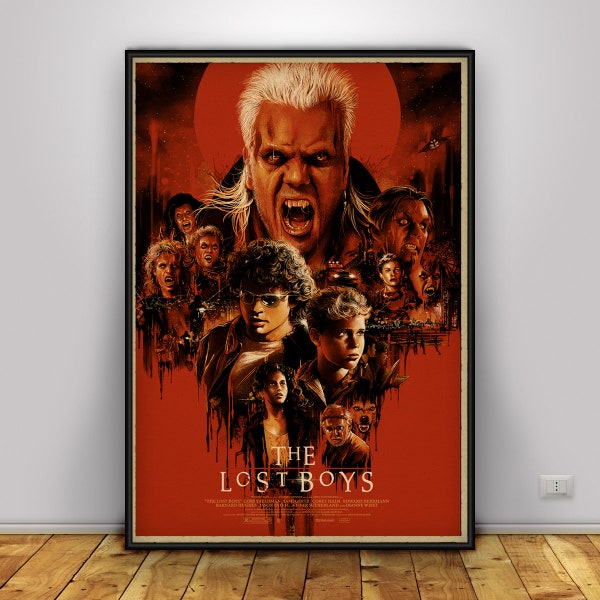 The Lost Boys Poster, Wall Art, Wall Prints, Home Decor, Kraft Paper Print, Gift Poster, Movie Poster