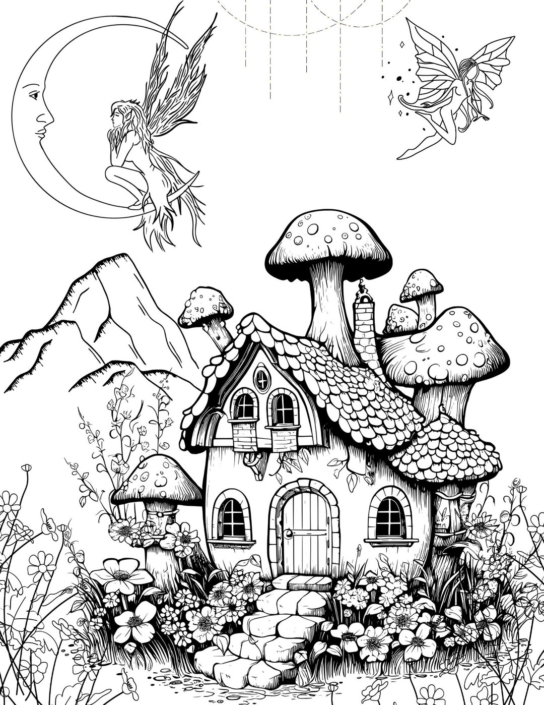 Printable Whimsical Coloring Pages - Etsy