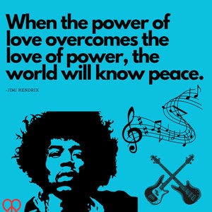 Jimi Hendrix quote digital print