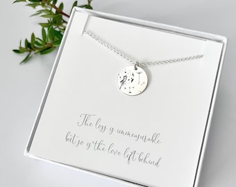 Mom Loss Memorial Necklace, Loss of Mother Gift , Sentimental Memorial Gift, Loss of Loved One necklace, Sympathy Gift, Bereavement Jewelry