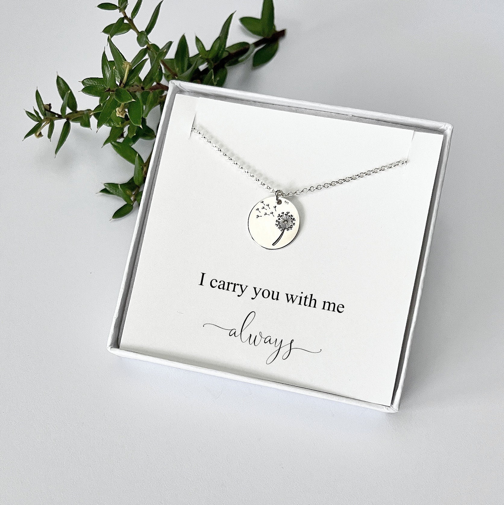 Miscarriage Necklace, Baby Loss Necklace Gift, Memorial Jewelry, Child Memorial Necklace, Mama Of An Angel, Silver Dandelion Necklace
