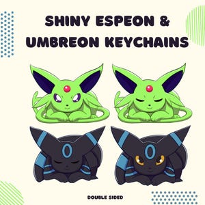 Sleeping Shiny Pkmn Double Sided Keychains
