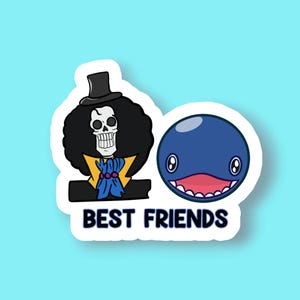 Brook und Laboon Best Friends Sticker