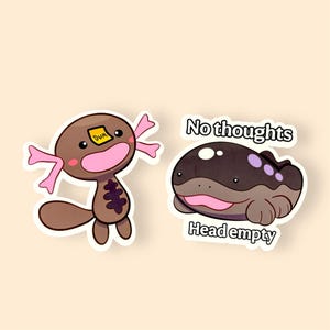 Paldean Wooper and Clodsire sticker set