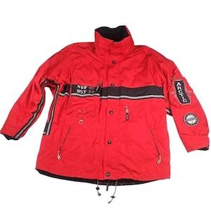 VTG BOGNER Men's Red Hooded Artic Circle Insulated Ski Jacket Sz 44 L Hong Kong