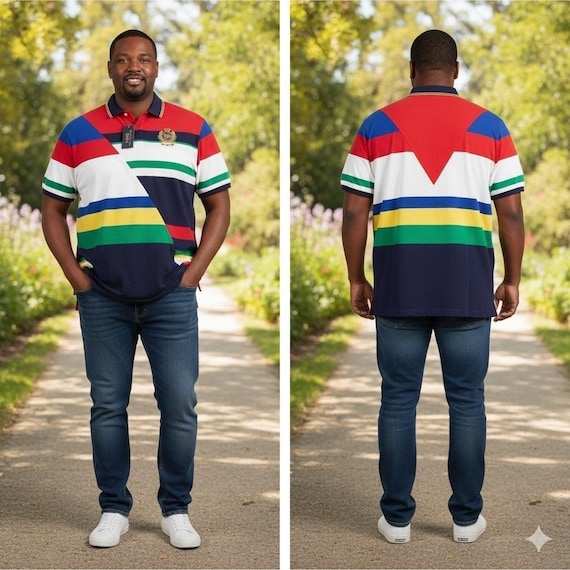 Polo Ralph Lauren Vintage 90s Crest Rugby Shirt Multicolor XXL