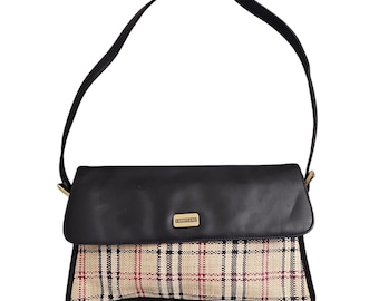 Bolso de hombro vintage Carryland a cuadros con asa superior, bolso de diseñador