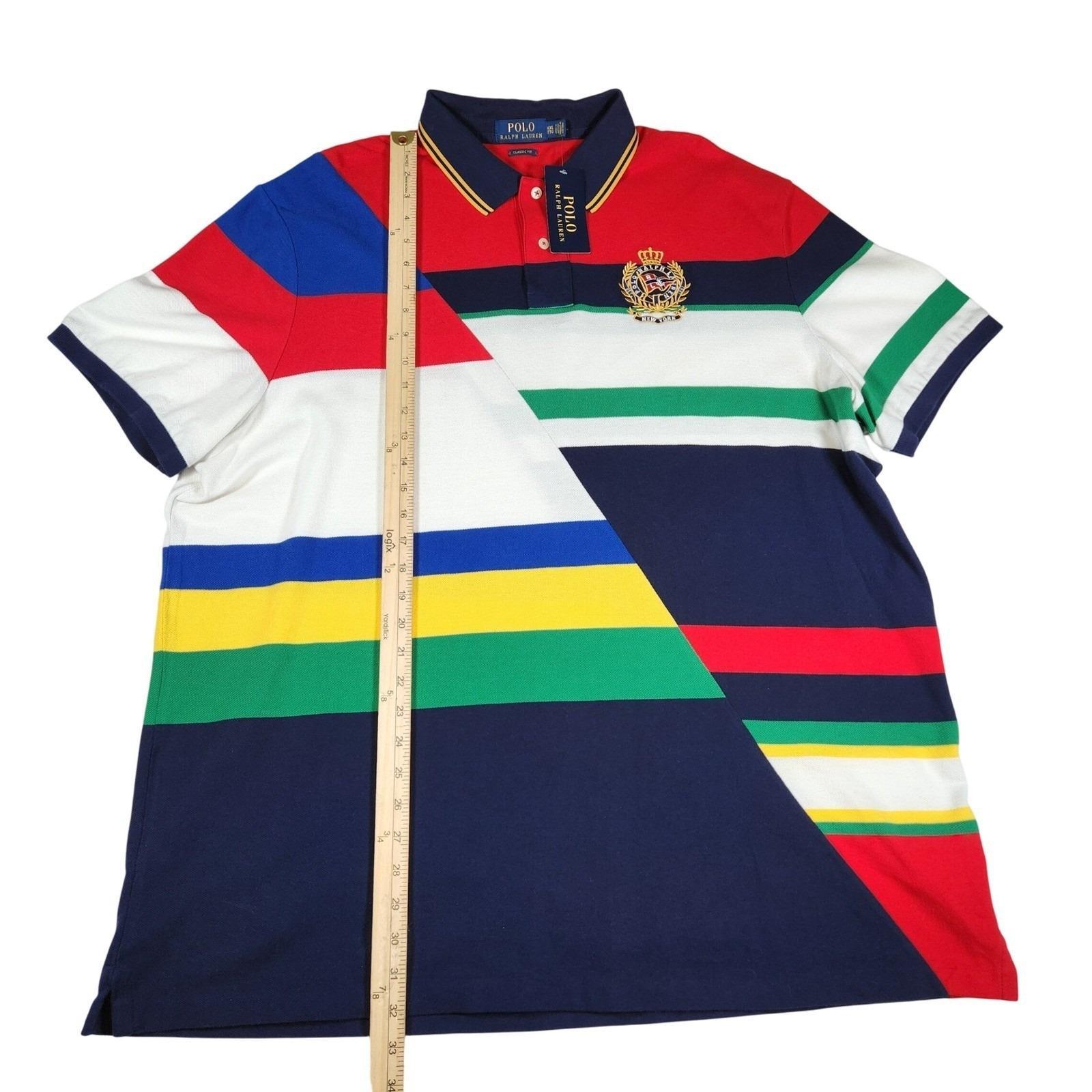 RARE Vintage 90s Polo Ralph Lauren Big & Tall XXL Color Block
