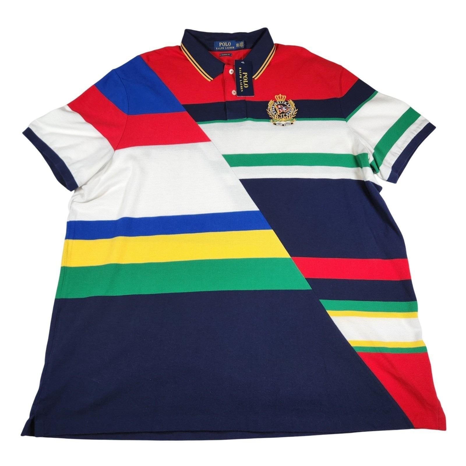 RARE Vintage 90s Polo Ralph Lauren Big & Tall XXL Color Block