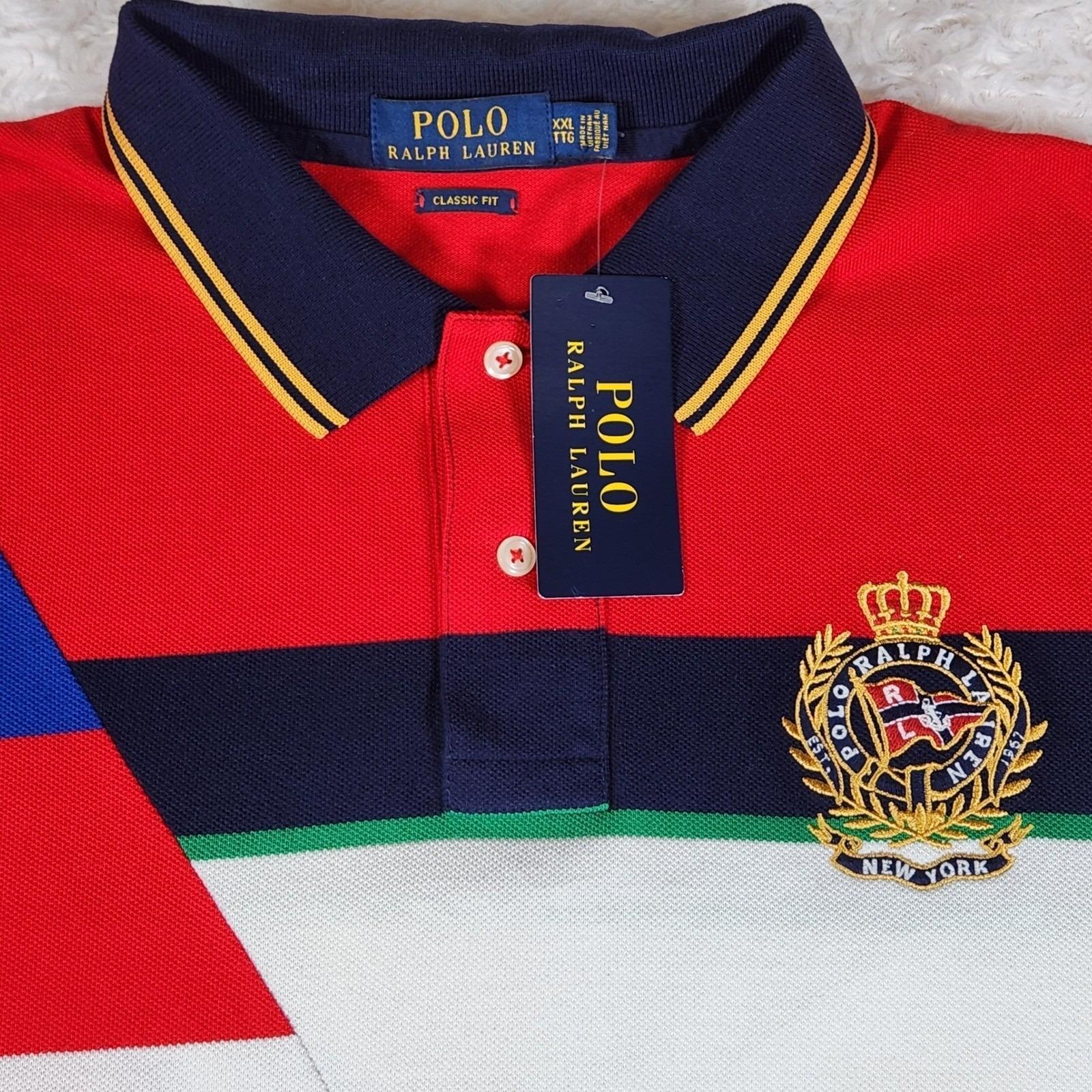 RARE Vintage 90s Polo Ralph Lauren Big & Tall XXL Color Block