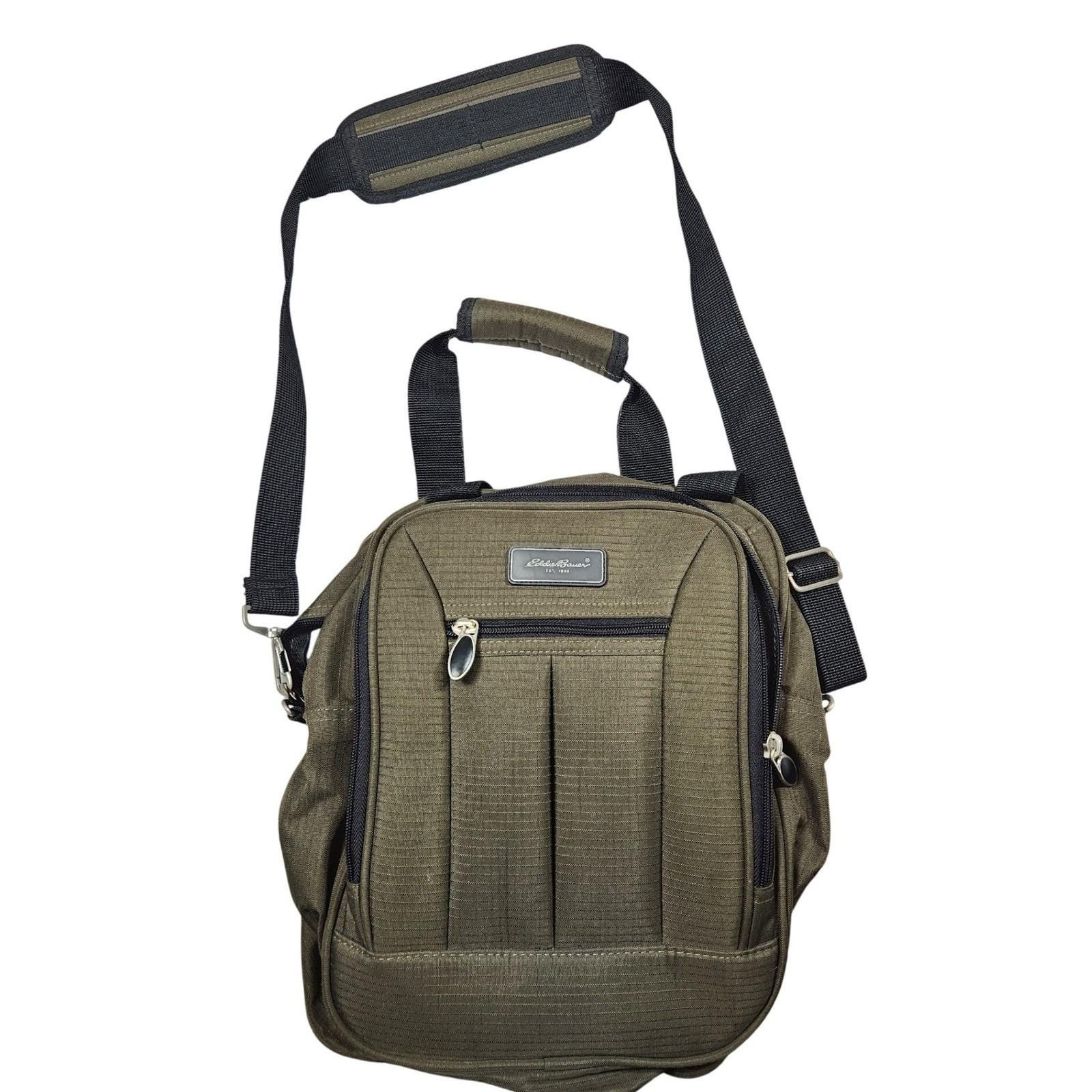 Sac Fourre-tout Eddie Bauer, Bagage à Main, Vert Olive, Toile, Occasion