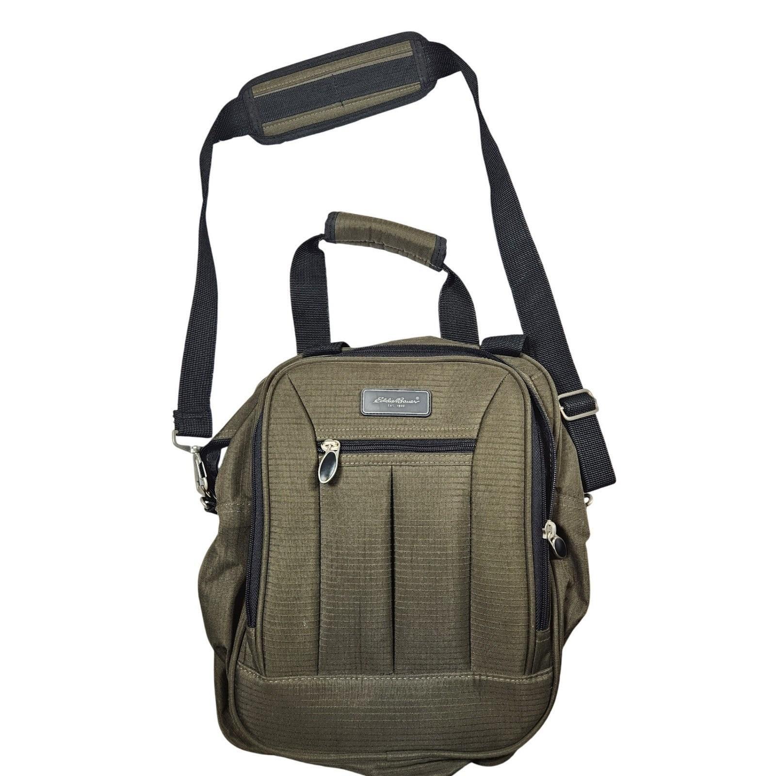 Vintage 90s/y2k Eddie Bauer Olive Green Crossbody Carry on Travel