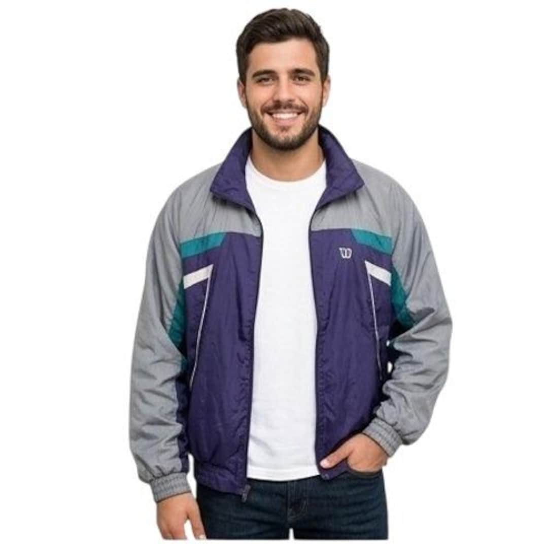 Vintage 90s Wilson Advantage Windbreaker Jacket Retro Sport