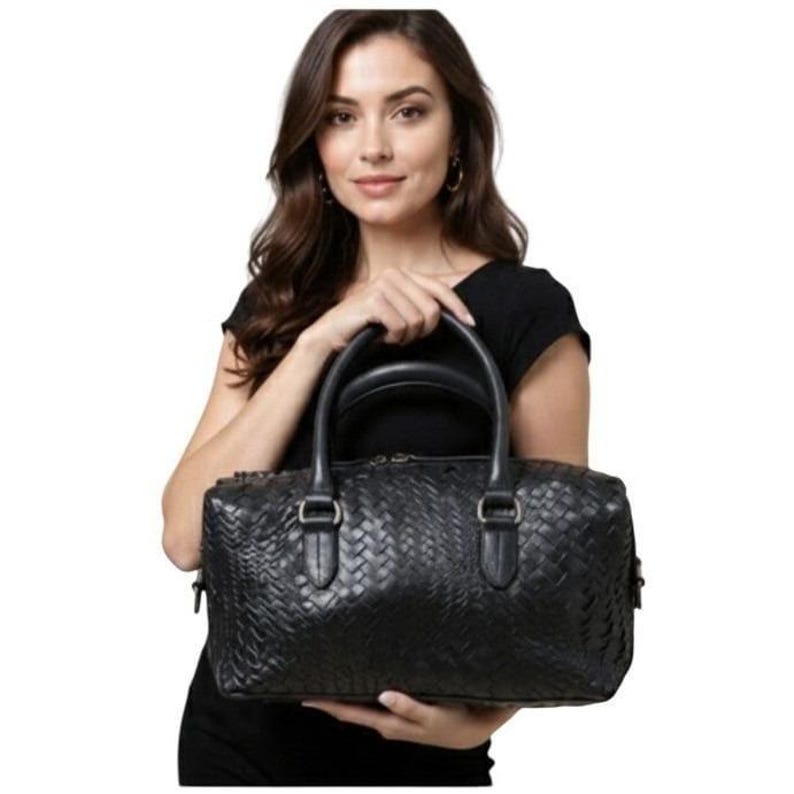 Bottega Veneta Wallet Massimo Dutti Woven Bag Set Intrecciato Leather Black image 3