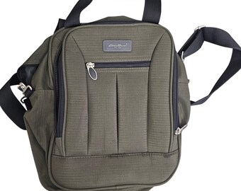 Vintage 90s/y2k Eddie Bauer Olive Green Crossbody Carry on Travel