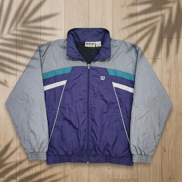 Vintage 90s Wilson Advantage Windbreaker Jacket Retro Sport