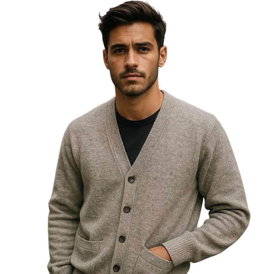 Vintage J.crew 90s Wool Cardigan Sweater Men's Green Label XL 198
