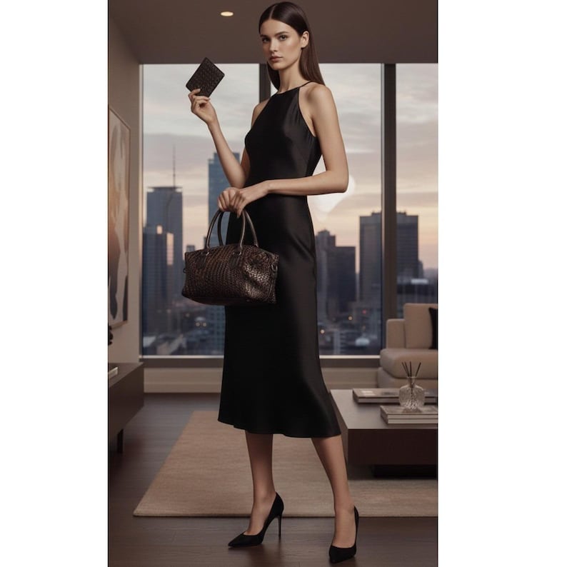 Bottega Veneta Wallet Massimo Dutti Woven Bag Set Intrecciato Leather Black image 2