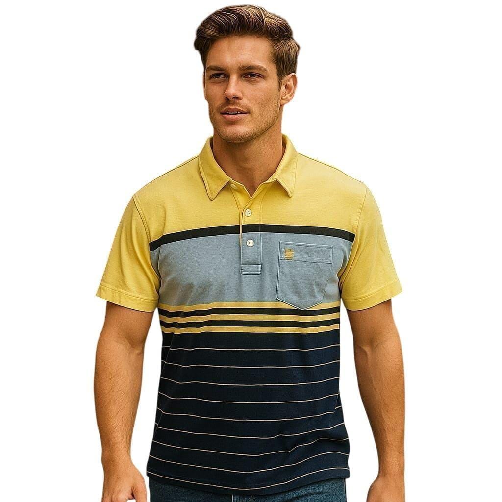 Christian Dior Monsieur Vintage Striped Polo Shirt Short Sleeve