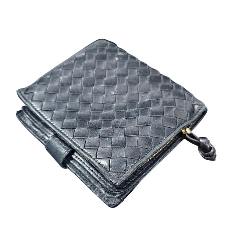 Bottega Veneta Wallet Massimo Dutti Woven Bag Set Intrecciato Leather Black image 5