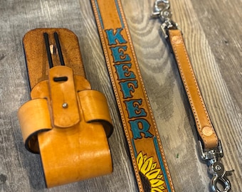 Custom Tooled Fire/EMS Radio Strap