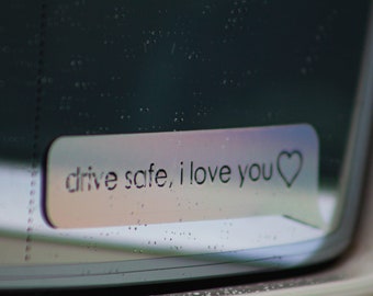 Sticker – drive safe (Aufkleber für Auto) - Autosticker - Autosticker Partner - Geschenk Freund - Autoaufkleber süß - Autospiegel Aufkleber