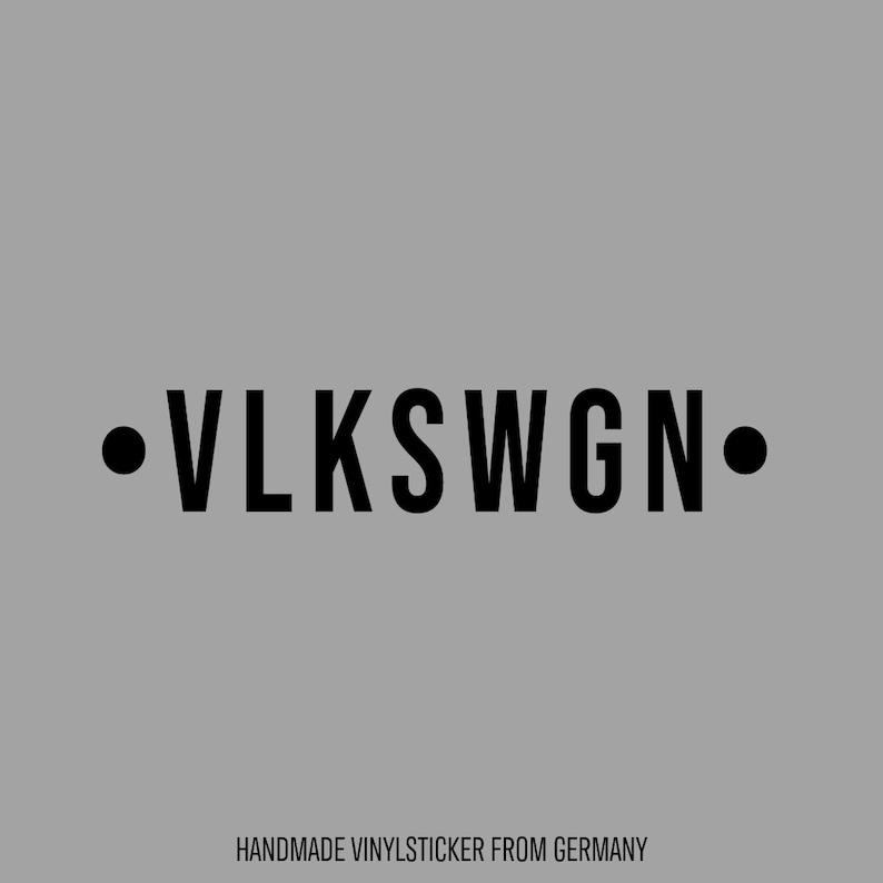 VLKSWGN hochwertige Vinylfolie, Tuning Sticker, Car Decal, Volkswagen, Golf