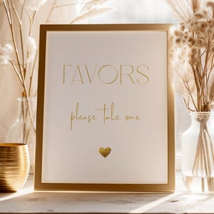 Gouden gunstbord afdrukbaar, modern gunstbord bruiloft, klaar voor afdrukken, neem één keer douchen, vrijgezellenfeest gunstbord DIY, SCRIPT