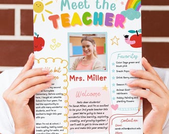 Meet the Teacher Template, Editable Meet The Teacher, Get to Know Your Teacher, Meet Your Teacher Kindergarten Letter, Teacher Introduction