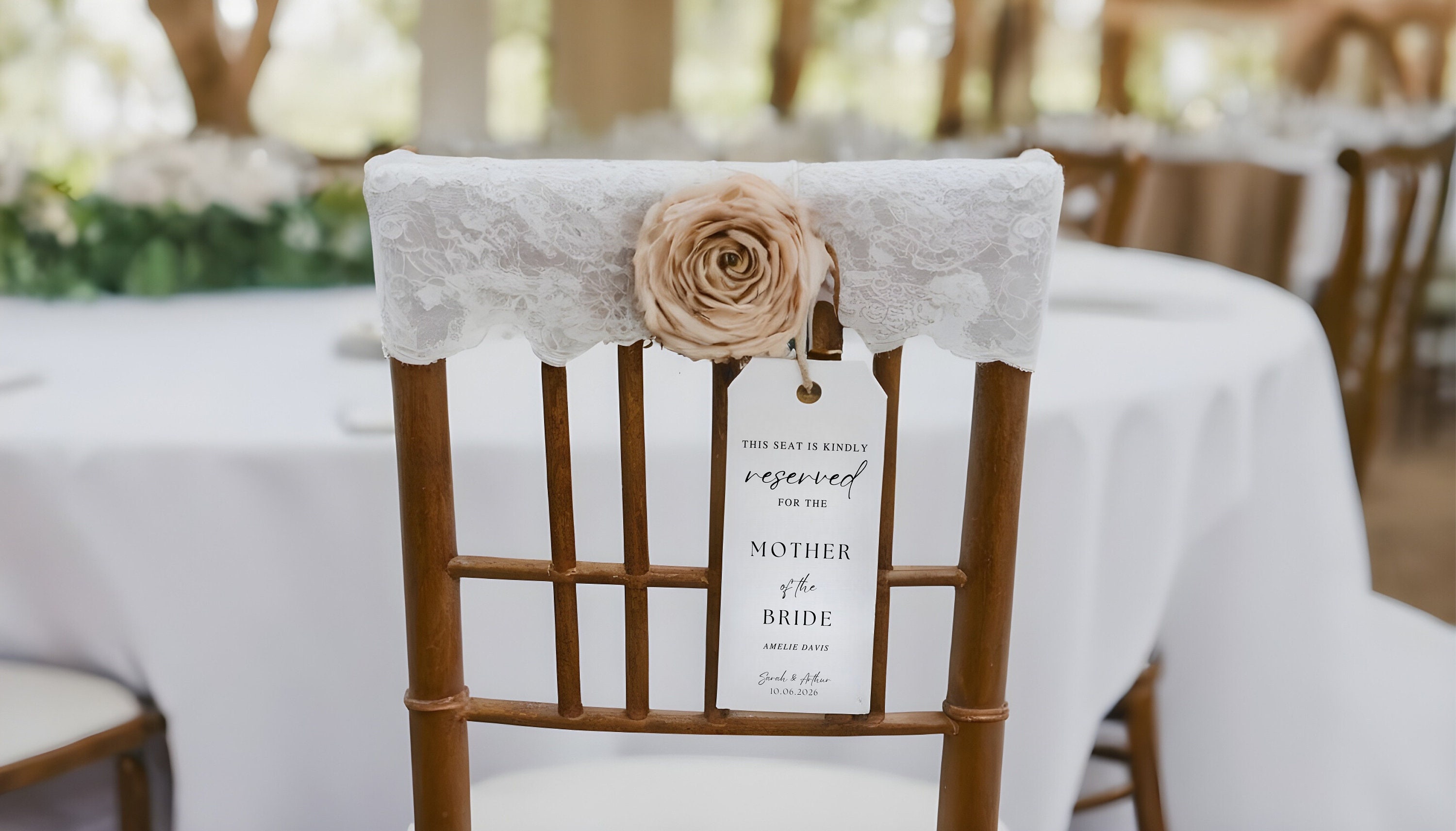 Reserved Chair Tag, Wedding Seating Tag, Printable Chair Tag, Reserved ...