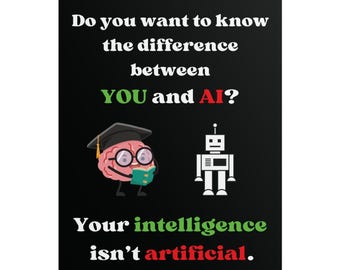 Rolled Classroom Poster Student vs. AI