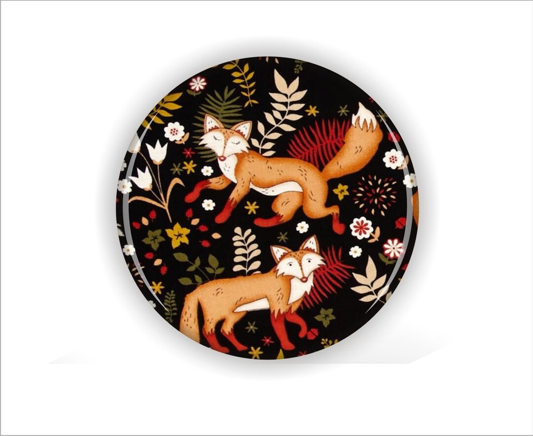 Woodland Foxes Coaster Set, Set of Four Cottagecore Fox Coasters - Etsy